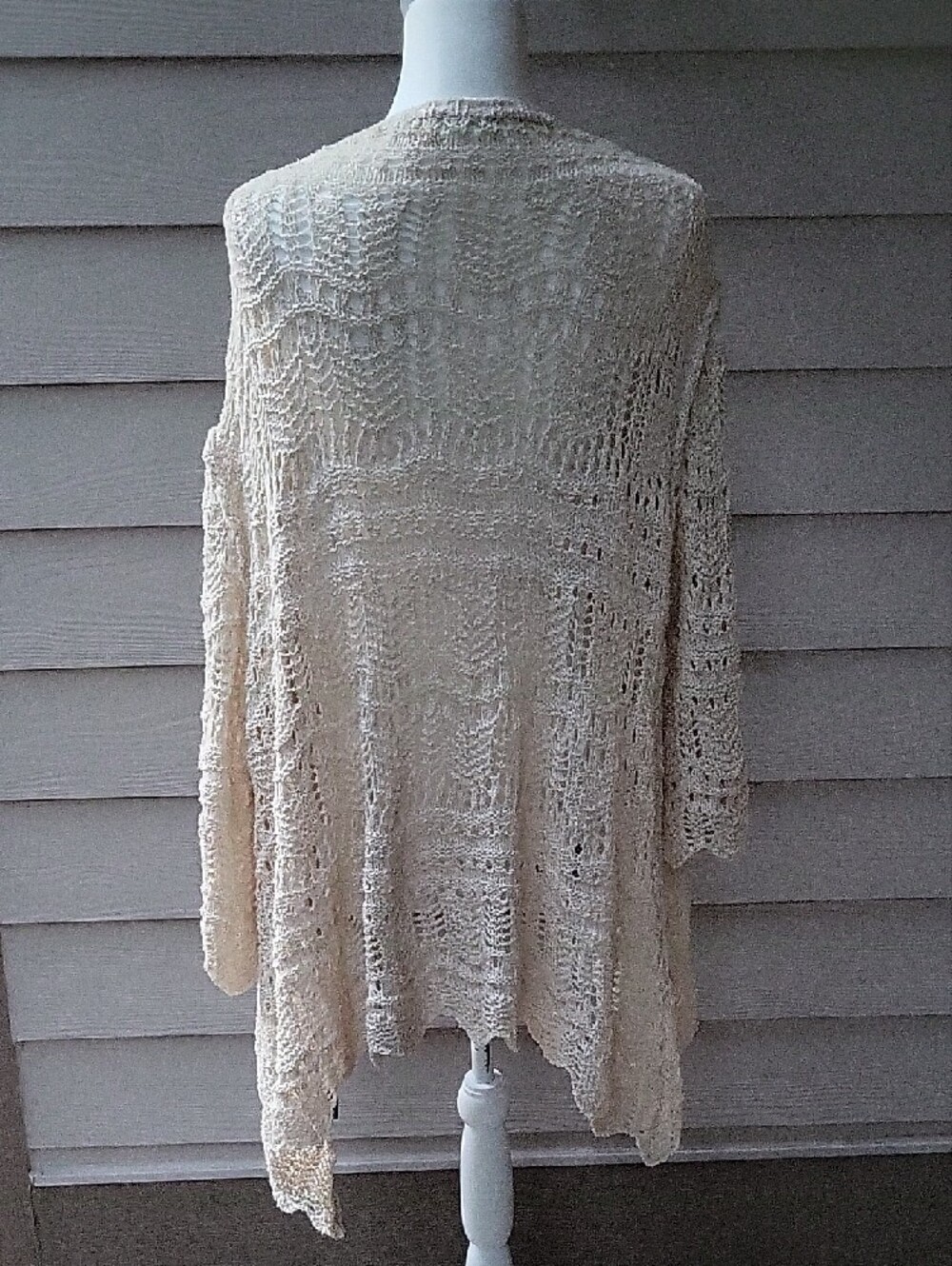 POL Open-Front Crochet Cardigan in Cream Size Small - Picture 5 of 8